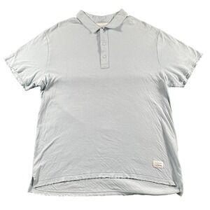 Rag & Bone Baby Blue Standard Issue Casual Short Sleeve Polo Shirt Mens Sz L